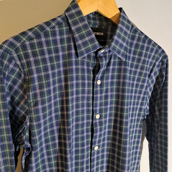 Bonobos Men's Small Tailored Fit Long Sleeve Button Down Plaid Shirt - Picture 4 of 13